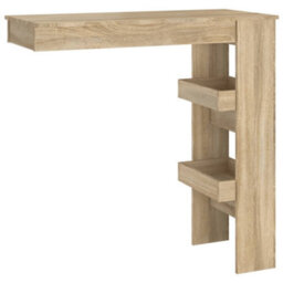 Vidaxl Wall Bar Table Sonoma Oak 102X45X103.5 Cm Engineered Wood - thumbnail 2