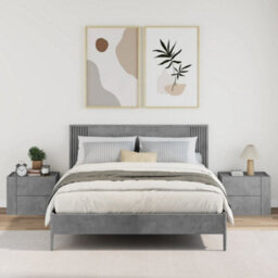 Berkfield Wall-Mounted Bedside Cabinets 2 Pcs Concrete Grey 45X30X35 Cm - thumbnail 3