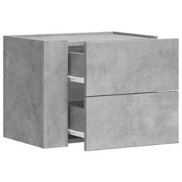 Berkfield Wall-Mounted Bedside Cabinets 2 Pcs Concrete Grey 45X30X35 Cm - thumbnail 9