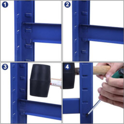 Songmics Steel Shelving Unit, 5-Level Storage Solution, Tool-Free Setup, Garage And Shed Organization, Blue - thumbnail 6
