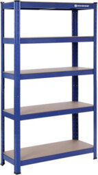 Songmics Steel Shelving Unit, 5-Level Storage Solution, Tool-Free Setup, Garage And Shed Organization, Blue - thumbnail 7