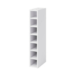 GoodHome Caraway Matt White Tall Wine Rack, (H)900mm(W)150mm - thumbnail 1