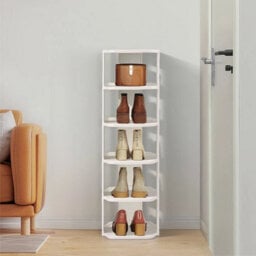 6 Tiers-27.7X26X89Cm Vertical Shoe Rack Tall Narrow Compact Shelf Organizer Shoe Storage - thumbnail 1