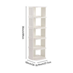 6 Tiers-27.7X26X89Cm Vertical Shoe Rack Tall Narrow Compact Shelf Organizer Shoe Storage - thumbnail 2