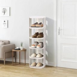 6 Tiers-27.7X26X89Cm Vertical Shoe Rack Tall Narrow Compact Shelf Organizer Shoe Storage - thumbnail 6