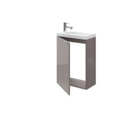 GoodHome Imandra Gloss Anthracite Single Wall-Mounted Bathroom Cloakroom Unit (H) 550mm (W) 43.6mm - thumbnail 5