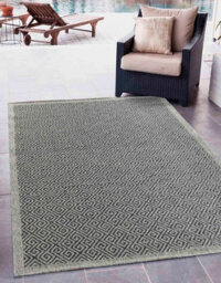 Modern Harper Greek Key Design Outdoor-Indoor Rugs Dark Grey 160X230 Cm - thumbnail 2