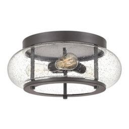 Elegant Old Bronze Led Flush Light For Low Ceilings - 1 Bulb E27 60W