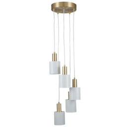 Pacific Lifestyle Biba White And Gold Five Drop Pendant - thumbnail 1