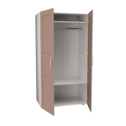 Atomia Modern Matt Antique Rose Double Wardrobe (H)1875mm (W)1000mm (D)580mm - thumbnail 4