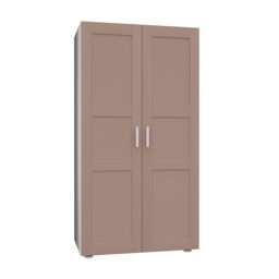 Atomia Modern Matt Antique Rose Double Wardrobe (H)1875mm (W)1000mm (D)580mm - thumbnail 3