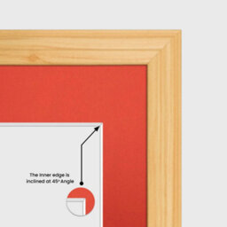 AK Frames 20X14 Light Oak Classic Multi Photo Frame With Poppy Red Mount - Holds 2 Apertures (2X) A4 Photos - thumbnail 7