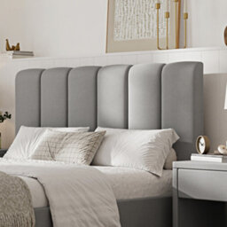 Copenhagen Upholstered Ottoman Tv Bed Mid Grey - Double Bed Frame Only - thumbnail 3