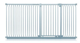 Safetots Extra Tall Elite Safety Gate, 225Cm - 234Cm, Matt Grey, Extra Tall 96.8Cm In Height, Pressure Fit Stair Gate - thumbnail 1