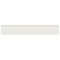 Berkfield Planter White 280X40X40 Cm Cold-Rolled Steel - thumbnail 4
