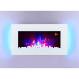 2026 Truflame™ 73Cm Wide Wall Mounted Flat White Glass Electric Fire With Glow Sides - thumbnail 6