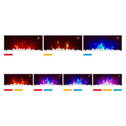 2026 Truflame™ 73Cm Wide Wall Mounted Flat White Glass Electric Fire With Glow Sides - thumbnail 7