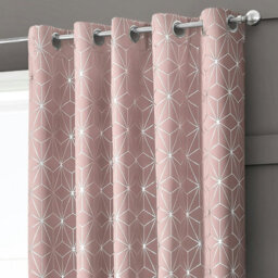 Velosso Moreno Thermal Blackout Ready Made Eyelet Curtains - Pink