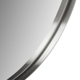 Pacific Lifestyle Round Wall Mirror Silver Metal Slim Frame 100Cm Contemporary - thumbnail 6