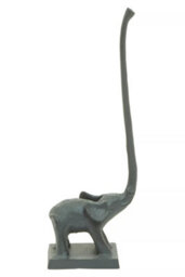 Orsina Fauna Grey Elephant Toilet Roll Holder Art - thumbnail 1