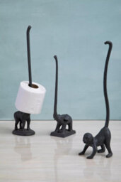 Orsina Fauna Grey Elephant Toilet Roll Holder Art - thumbnail 6