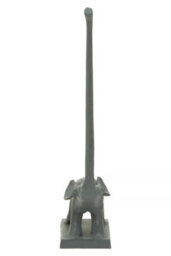 Orsina Fauna Grey Elephant Toilet Roll Holder Art - thumbnail 3