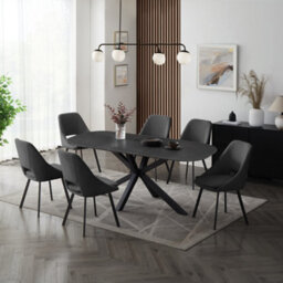 Home Detail Violet Extending Black Sintered Stone Ceramic Dining Table - thumbnail 8