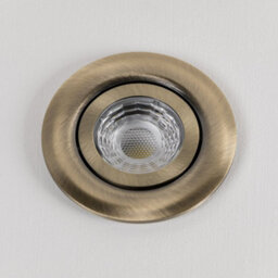 Antique Brass 6W Led Downlight - 3K Warm White - Dimmable & Tilt Ip44 - Se Home - thumbnail 2