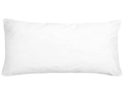 Beliani Low-Profile Microfibre Bed Pillow 40 X 80 Cm White - Soft Support - thumbnail 1