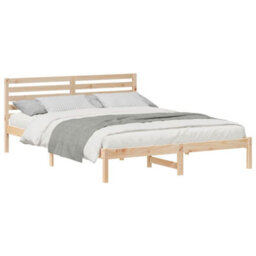 Berkfield Modern With Headboard Brown 160 X 210 Cm Solid Pine Wood - thumbnail 3