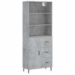 Berkfield Highboard Concrete Grey 69.5X34X180 Cm Engineered Wood - thumbnail 2