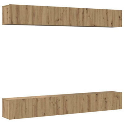 Berkfield Modern Tv Cabinet 6 Pcs Artisan Oak 60 X 30 X 35 Cm Engineered Wood - image 1
