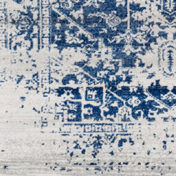 Livabliss Harput-Vintage Grey Blue Orange White Traditional Boho Living Dining Bedroom Rug 80 X 150 Cm Easy Care, Non Shedding - thumbnail 7