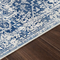 Livabliss Harput-Vintage Grey Blue Orange White Traditional Boho Living Dining Bedroom Rug 80 X 150 Cm Easy Care, Non Shedding - thumbnail 3