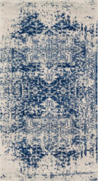 Livabliss Harput-Vintage Grey Blue Orange White Traditional Boho Living Dining Bedroom Rug 80 X 150 Cm Easy Care, Non Shedding - thumbnail 1