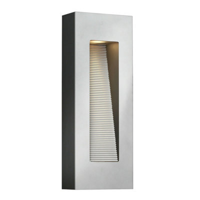 Stylish Outdoor Ip44 Twin Led Wall Light In Titanium And Satin Black