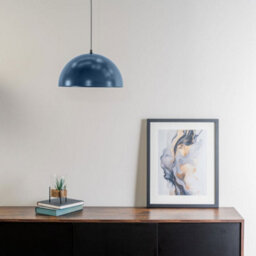 Valuelights Stassi Navy Blue Dome Ceiling Pendant Hanging Light Fitting For Living Room Kitchen - Led Bulb Included - thumbnail 2