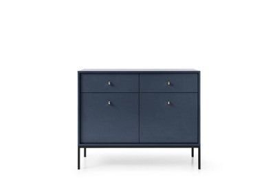 Arte Mono Sideboard Cabinet In Navy - Charming And Functional Storage Unit With Drawers And Shelves (W1040mm X H830mm X D390mm) - image 1