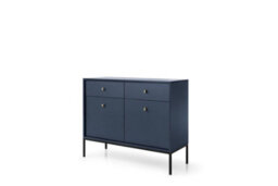 Arte Mono Sideboard Cabinet In Navy - Charming And Functional Storage Unit With Drawers And Shelves (W1040mm X H830mm X D390mm) - thumbnail 5