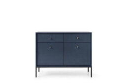 Arte Mono Sideboard Cabinet In Navy - Charming And Functional Storage Unit With Drawers And Shelves (W1040mm X H830mm X D390mm)