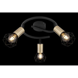 Luminosa Lighting Luminosa Xara I Ceiling Spotlight Clusters Black Gold 3X E14 - thumbnail 5