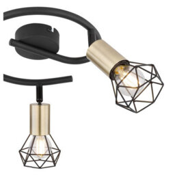 Luminosa Lighting Luminosa Xara I Ceiling Spotlight Clusters Black Gold 3X E14 - thumbnail 4