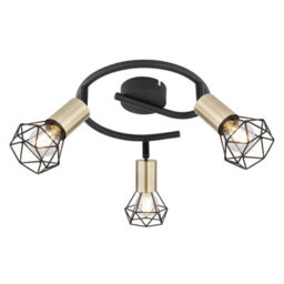 Luminosa Lighting Luminosa Xara I Ceiling Spotlight Clusters Black Gold 3X E14 - thumbnail 1