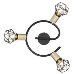 Luminosa Lighting Luminosa Xara I Ceiling Spotlight Clusters Black Gold 3X E14 - thumbnail 3
