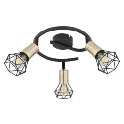 Luminosa Lighting Luminosa Xara I Ceiling Spotlight Clusters Black Gold 3X E14 - thumbnail 2