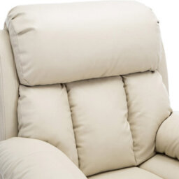 More4Homes Chester Dual Motor Electric Rise Recliner Bonded Leather Armchair Electric Lift Riser Chair (Cream) - thumbnail 6