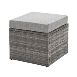 Evre 9 Seat Marylin Corner Sofa & Dining Rattan Furniture Set For Indoor Outdoor Patios Grey With Cover - thumbnail 5