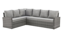 Evre 9 Seat Marylin Corner Sofa & Dining Rattan Furniture Set For Indoor Outdoor Patios Grey With Cover - thumbnail 4