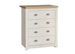 Birlea Highgate 4 Drawer Chest Cream & Oak - thumbnail 3