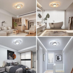 Pheashine White Round LED Ceiling Light Dimmable Modern Design 3000K-6000K - thumbnail 2